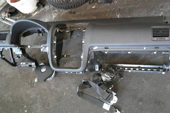 VW GOLF V KOMBI KONSOLA AIRBAG X2 PASY X2 ORYGINAŁ KOMPLET