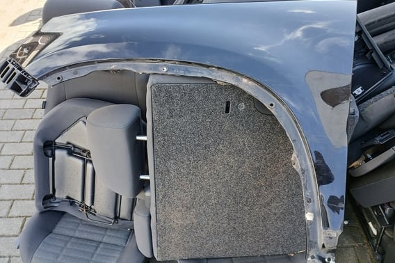 VW TIGUNA 5N BŁOTNIK PRZEDNI LEWY LC9X