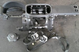 VW TIGUAN I KONSOLA AIRBAG X2 PASY X2 ORYGINAŁ DEMONTAŻ
