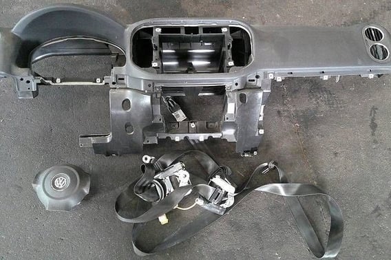 VW TIGUAN I KONSOLA AIRBAG X2 PASY X2 ORYGINAŁ DEMONTAŻ