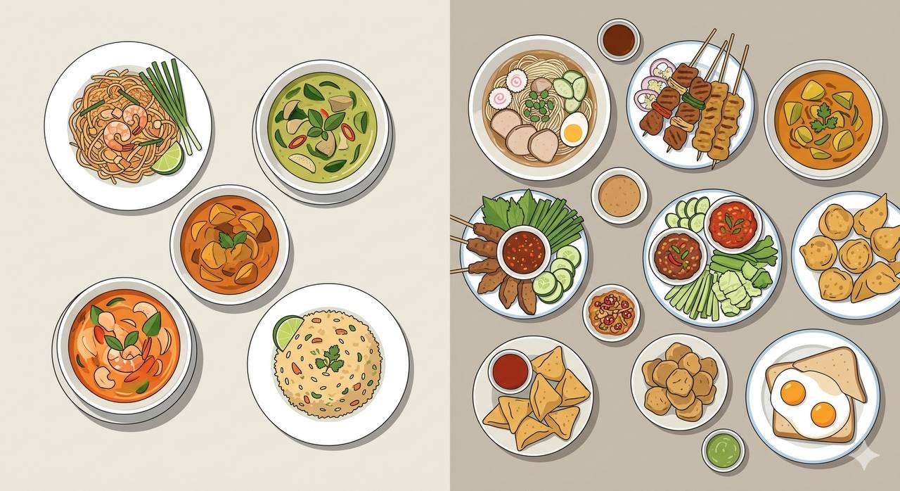 Thai food in the UK vs Thailand — comparing authentic Thai dishes and UK Thai restaurant menus