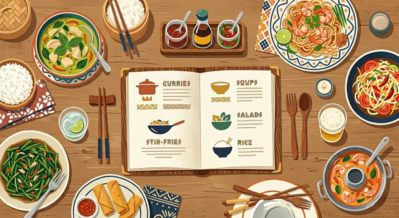 How to read a Thai menu in the UK — understanding Thai meal structure, dish categories, and ordering for balance