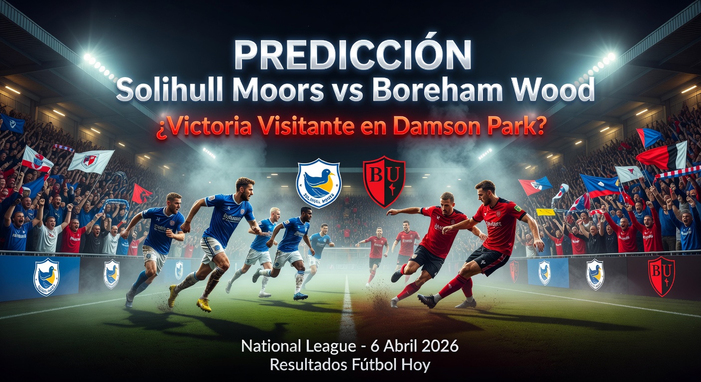 Solihull Moors vs Boreham Wood Pronóstico / Prediction