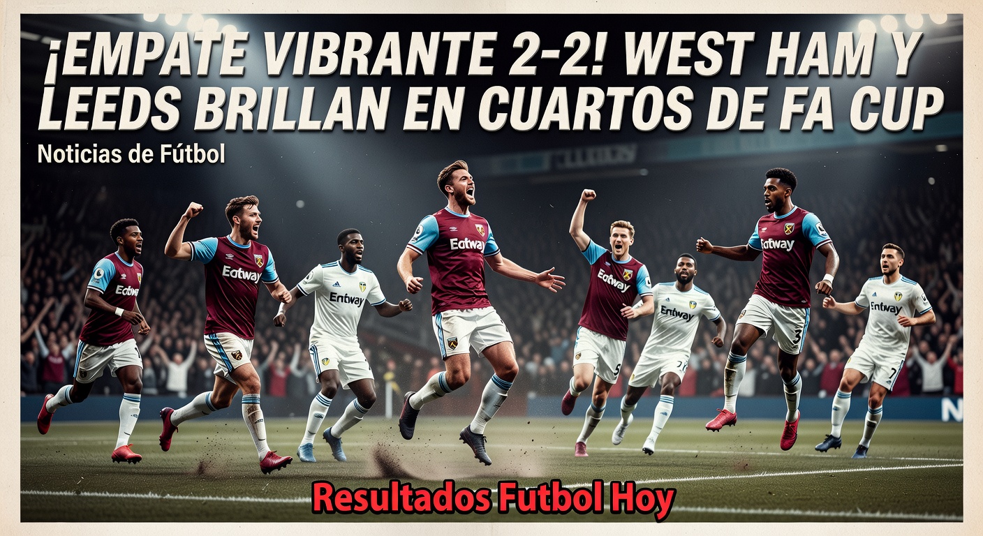 West Ham vs Leeds: FA Cup Quarter-Final Ongoing (16:30 Kick-Off)