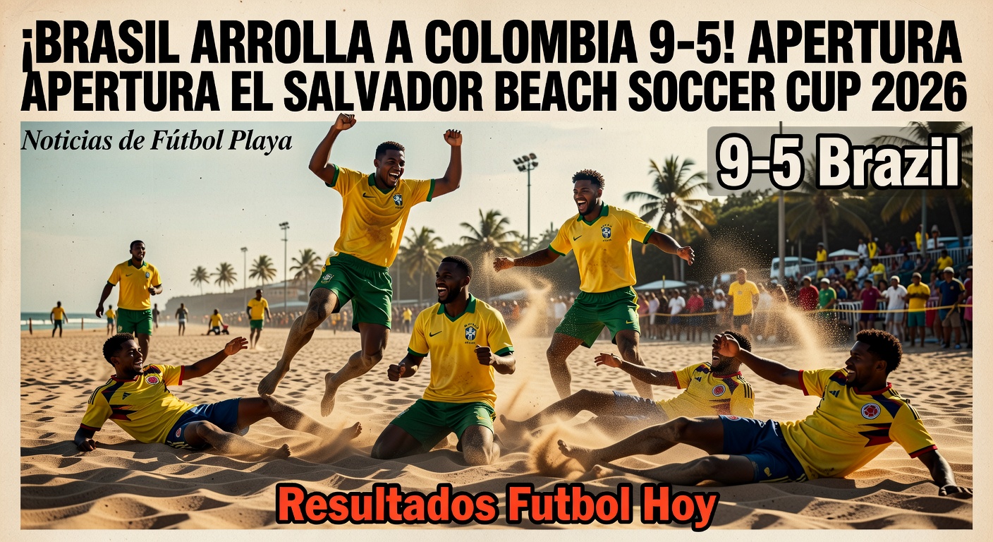 Brazil win opening match of El Salvador Beach Soccer Cup 2026