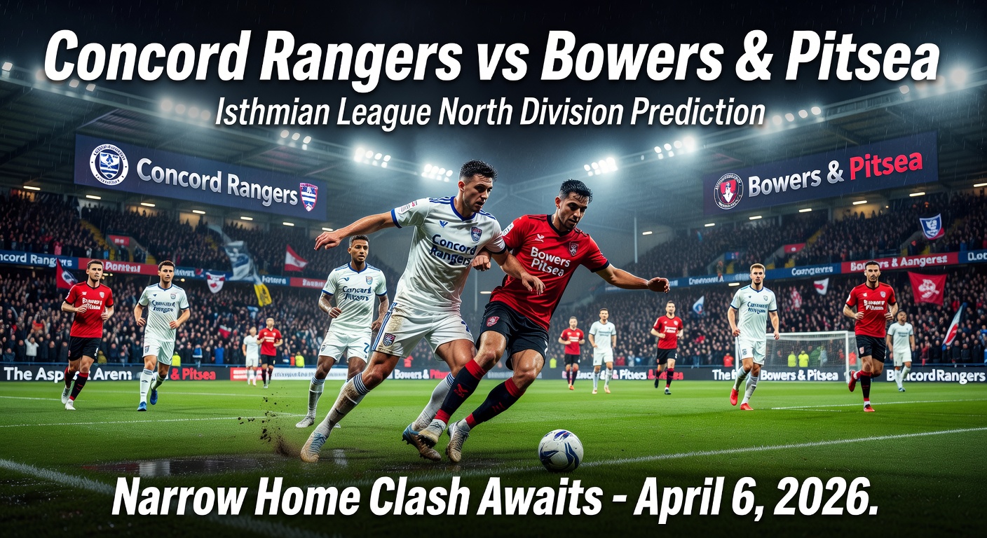 Concord Rangers vs Bowers & Pitsea Pronóstico / Prediction