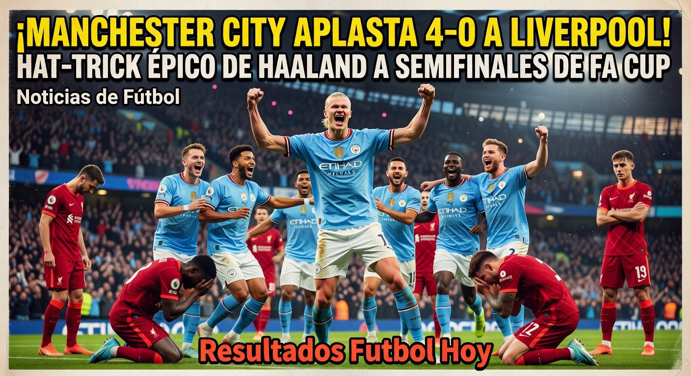 Manchester City 4-0 Liverpool (FA Cup QF) - Haaland hat-trick (ESPN, Apr 5)