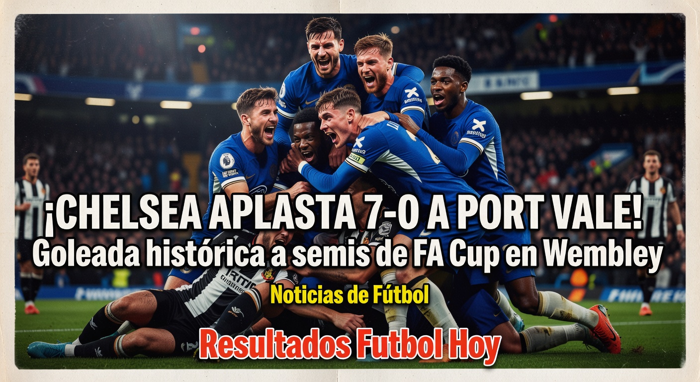 Chelsea thrash Port Vale 7-0 to reach FA Cup semi-finals (Sky Sports, 8 hours ago)