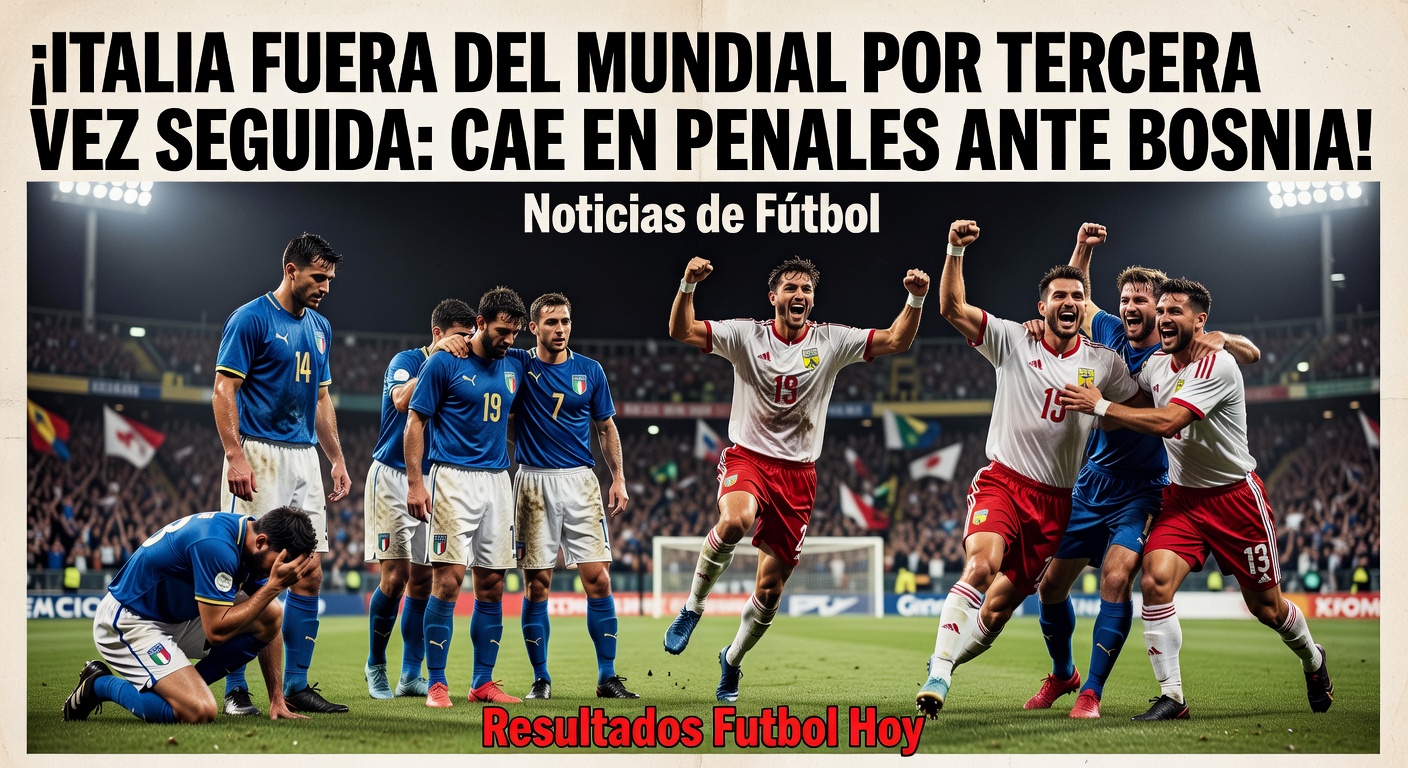 Italy miss third straight World Cup after shootout loss to Bosnia