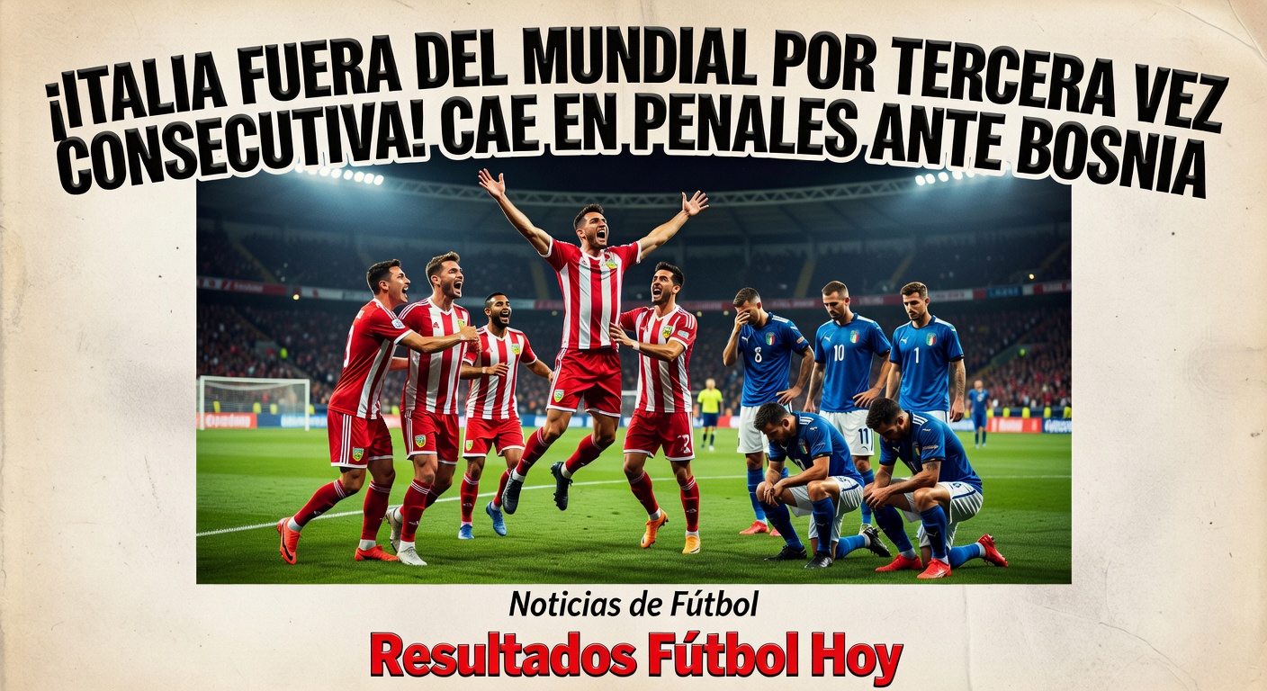 Italy Miss Out on Third Consecutive World Cup After Penalties Defeat to Bosnia