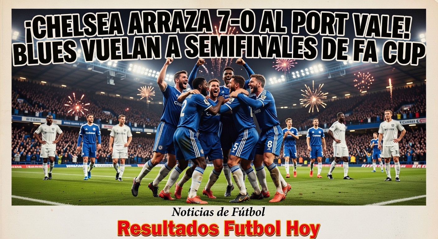 Chelsea 7-0 Port Vale: FA Cup Rout (Flashscore, 1 hour ago)