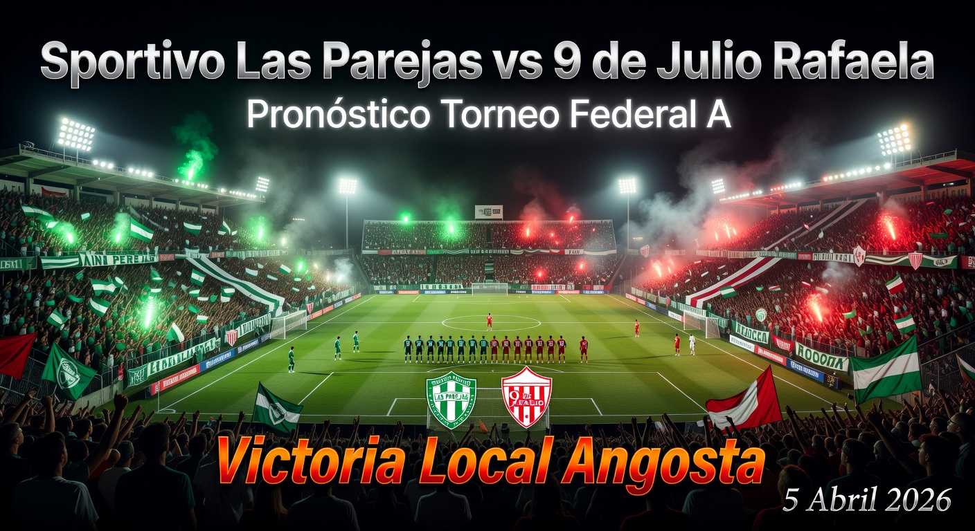 Sportivo Las Parejas vs 9 de Julio Rafaela Pronóstico / Prediction