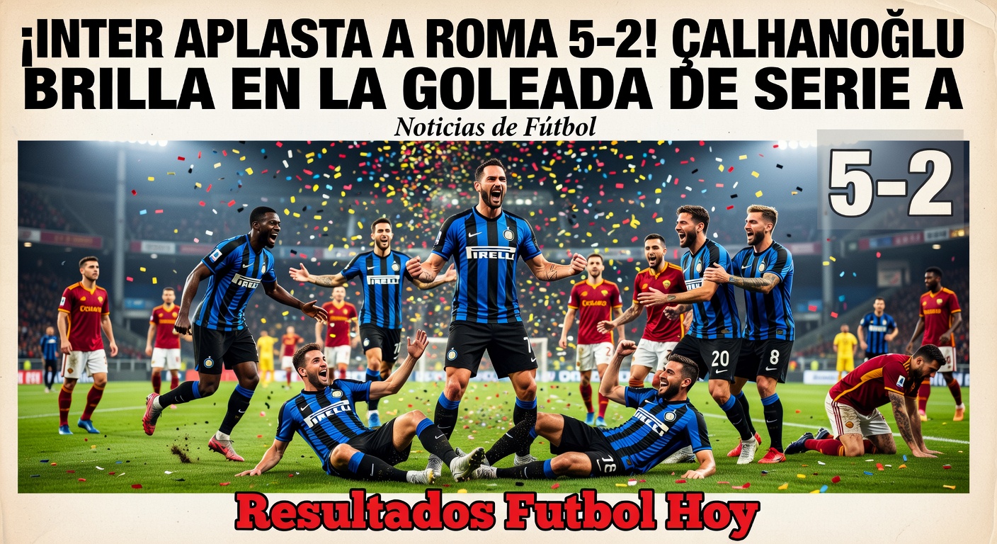 Inter thrash Roma 5-2 as Calhanoglu gets on scoresheet (Turkiye Today, 2 hours ago)