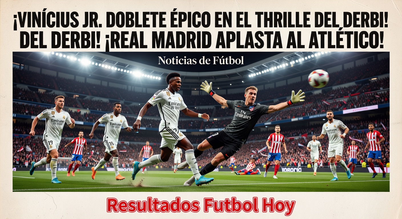 Vinicius Jr scores twice as Real Madrid beat Atletico in derby thriller