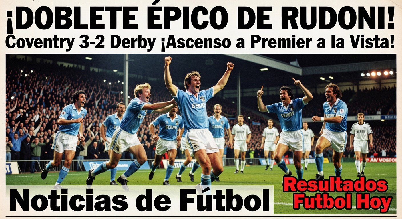 Coventry City beats Derby County 3-2 in Championship