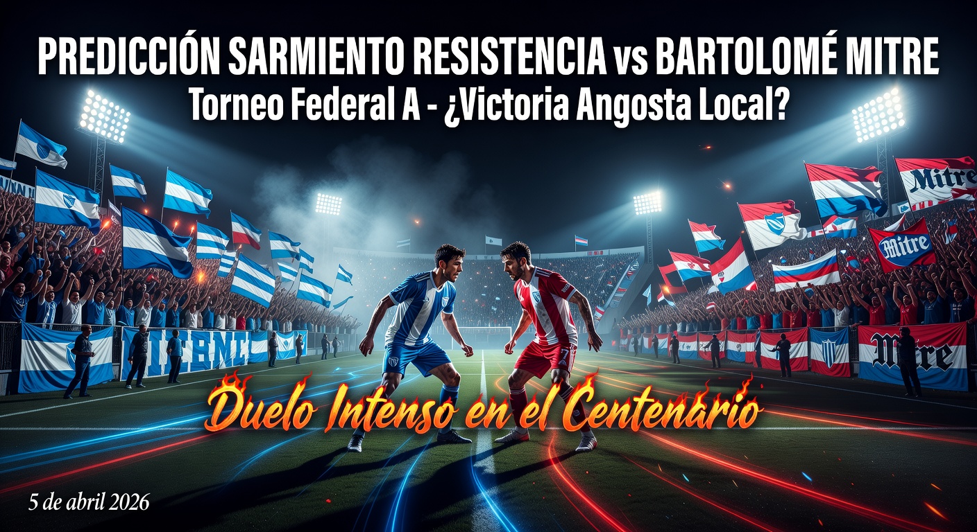 Sarmiento Resistencia vs Bartolomé Mitre Pronóstico / Prediction