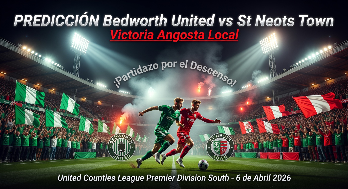 Bedworth United vs St Neots Town Pronóstico / Prediction