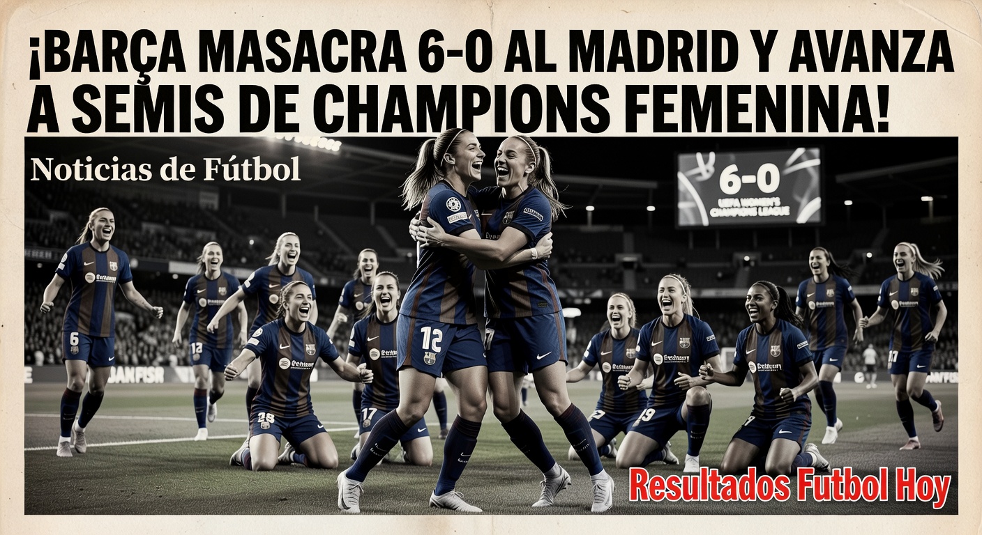 Barcelona thrash Real Madrid 6-0 to reach Women's Champions League semi-finals