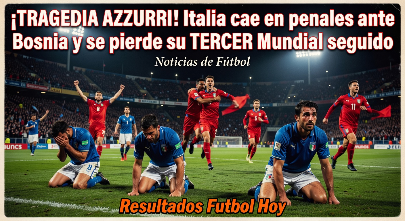 Italy out of 2026 World Cup after playoff loss to Bosnia (Cong_Tips, Apr 6, 2026)