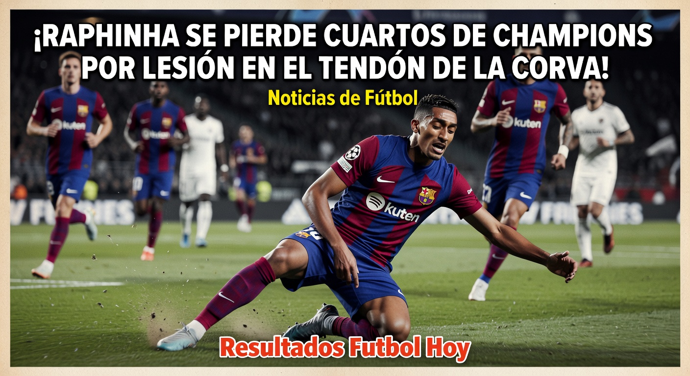 Raphinha sidelined for Barcelona's Champions League quarters