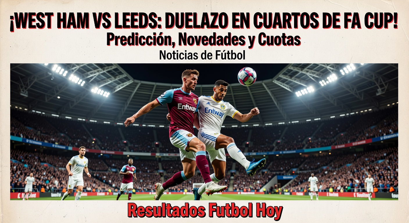 West Ham vs Leeds: FA Cup quarter-final today (BBC Sport, 3 hours ago)