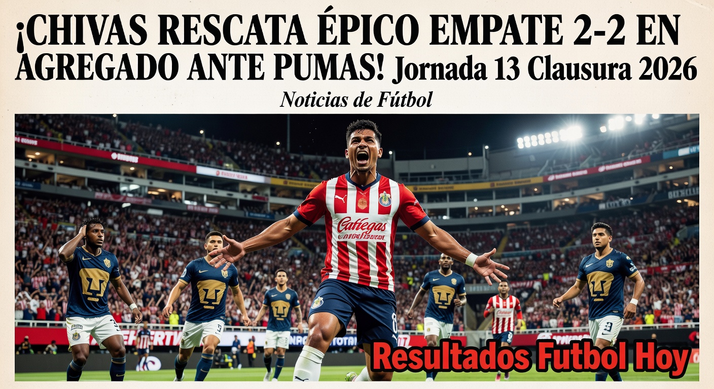 Guadalajara and Pumas UNAM draw 2-2 in Liga MX Clausura