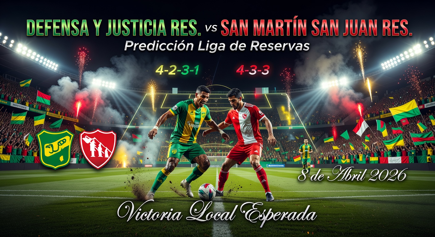 Defensa y Justicia Res. vs San Martín San Juan Res. Pronóstico / Prediction