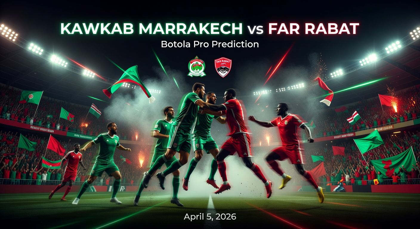 Kawkab Marrakech vs FAR Rabat Pronóstico / Prediction