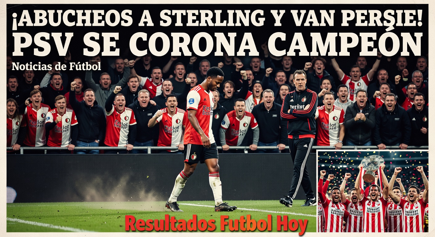 PSV Eindhoven clinch Eredivisie title amid boos for Sterling and Van Persie