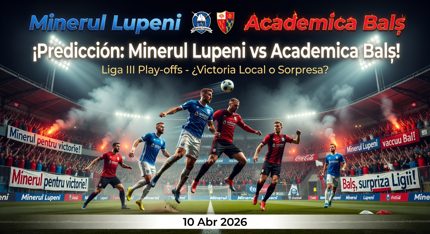 Minerul Lupeni vs Academica Balș Pronóstico / Prediction