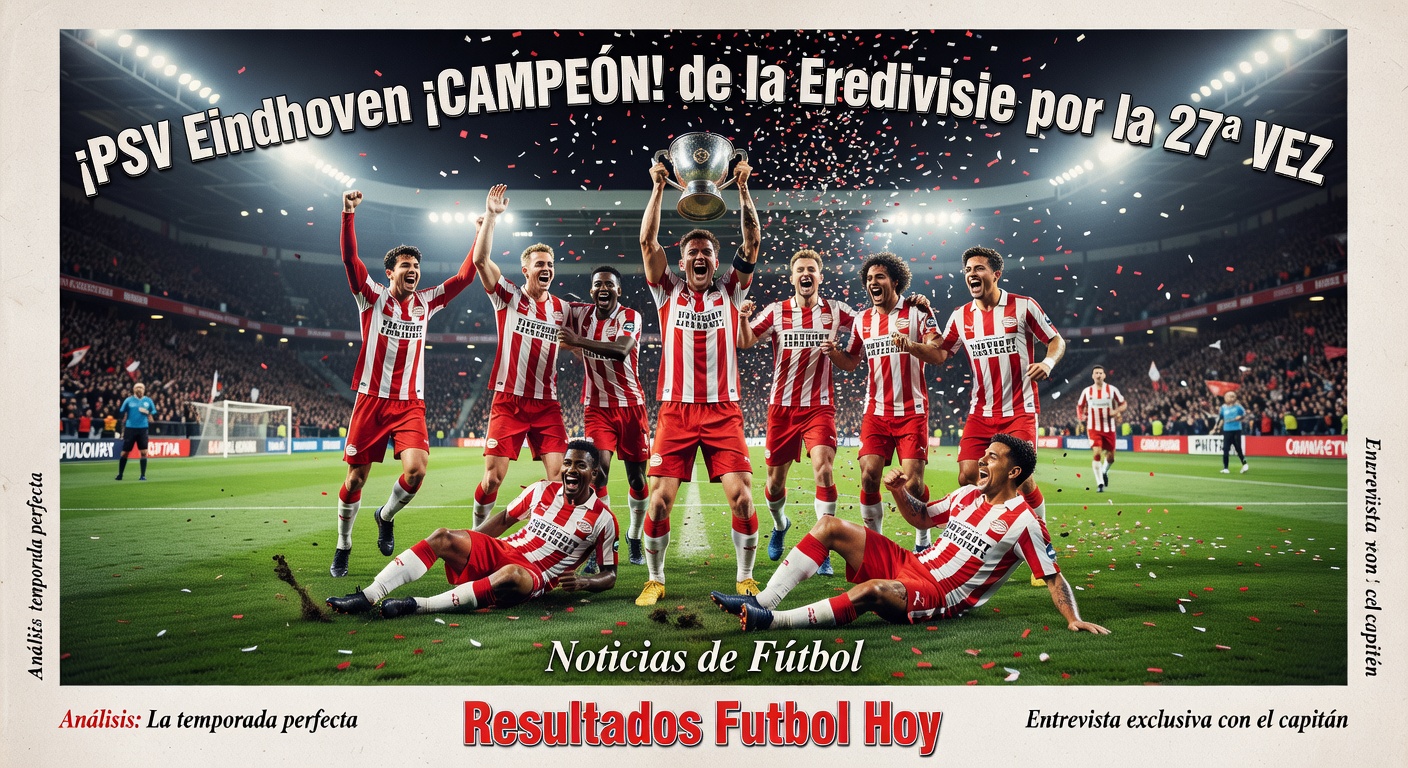 PSV Eindhoven crowned Eredivisie champions after Feyenoord stumble (Guardian)