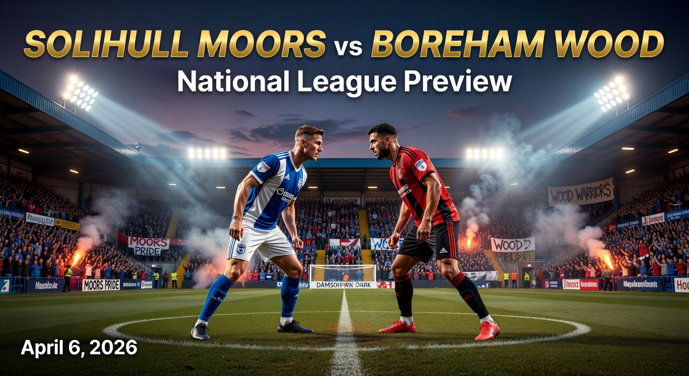 Solihull Moors vs Boreham Wood Pronóstico / Prediction