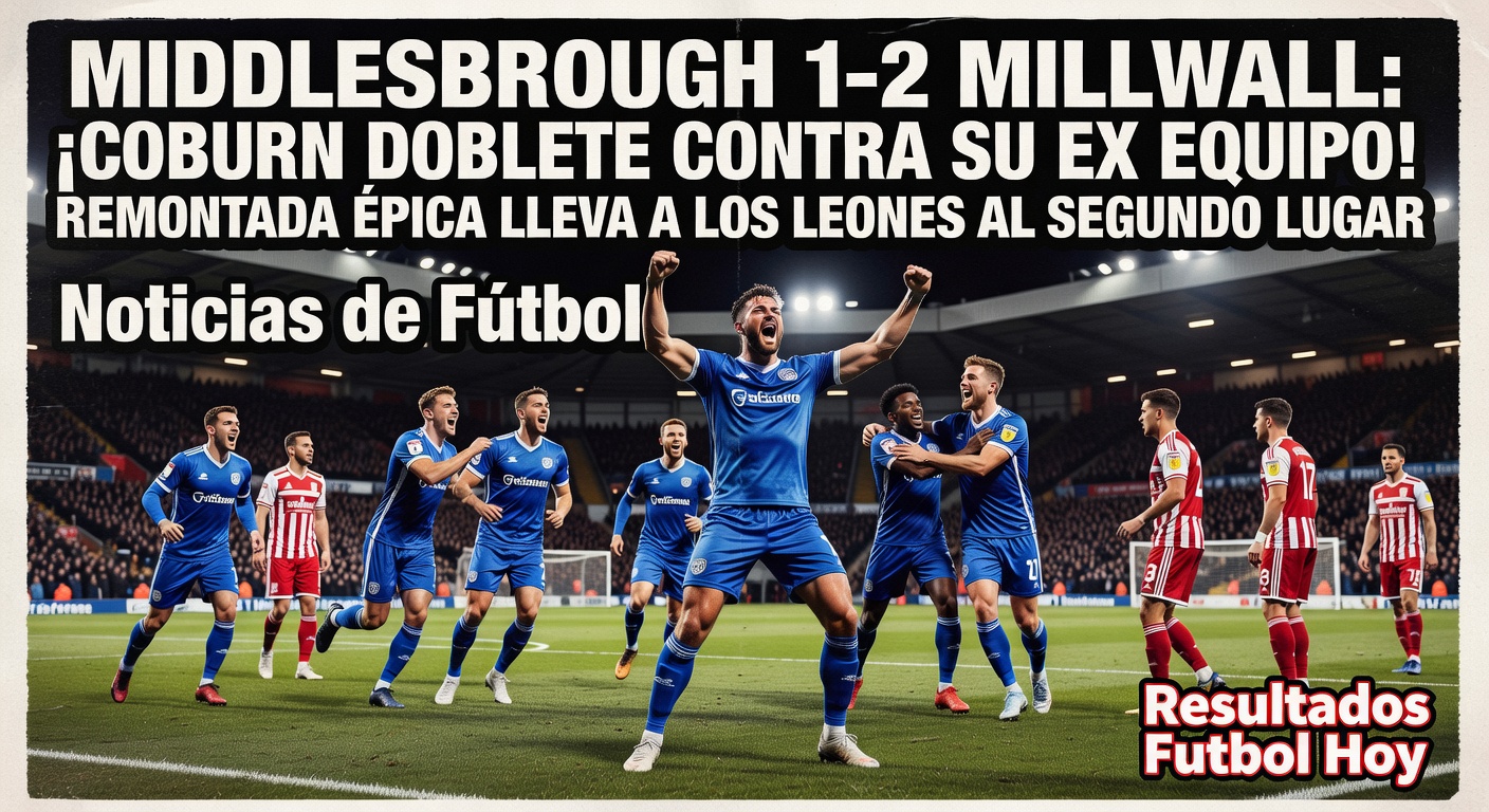 Millwall stuns Middlesbrough 2-1 in Championship