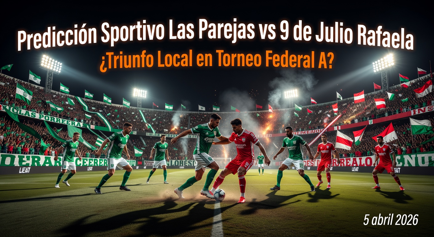 Sportivo Las Parejas vs 9 de Julio Rafaela Pronóstico / Prediction