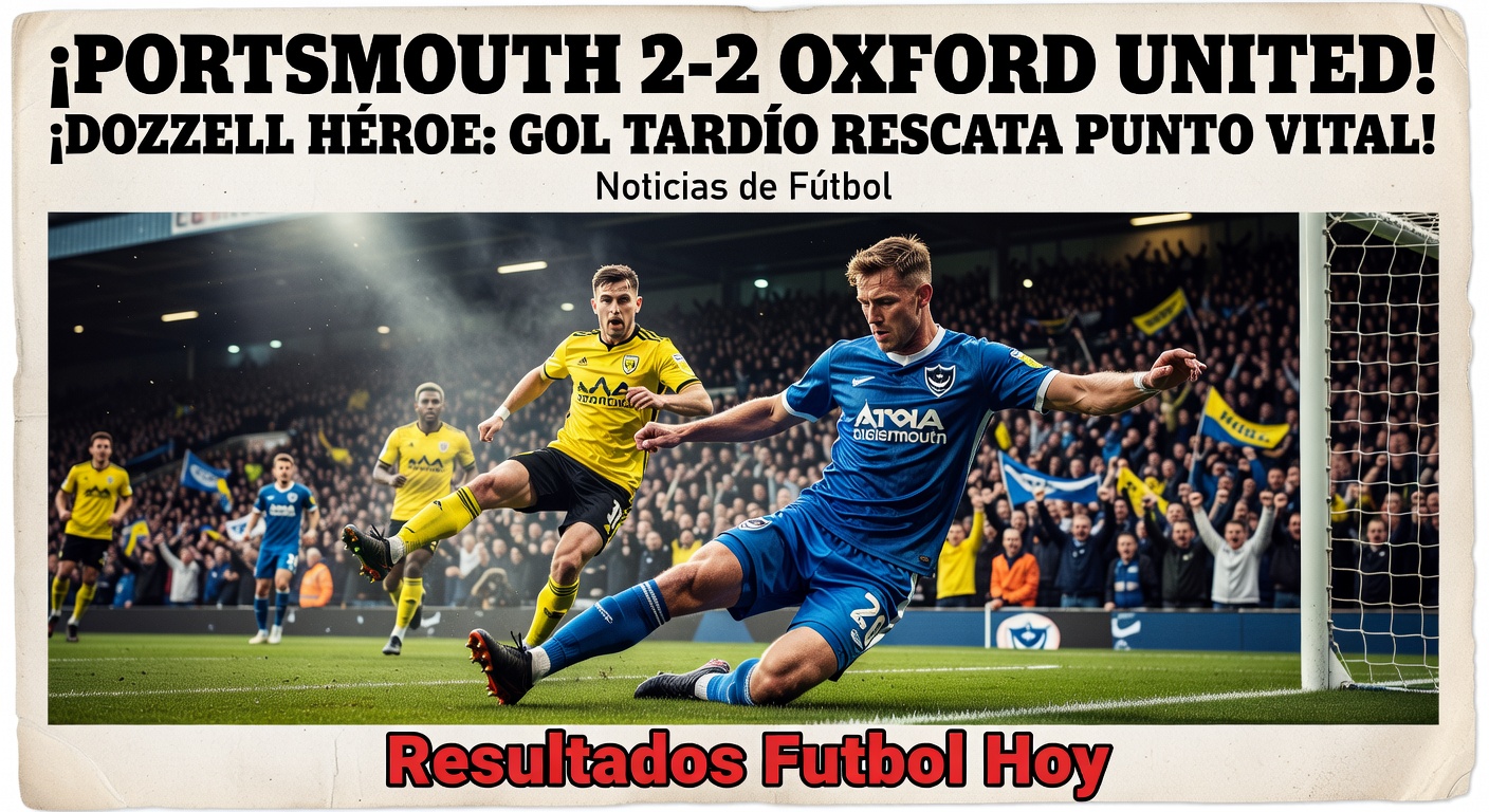 Oxford United 2-2 Portsmouth in Championship (ESPN, recent)