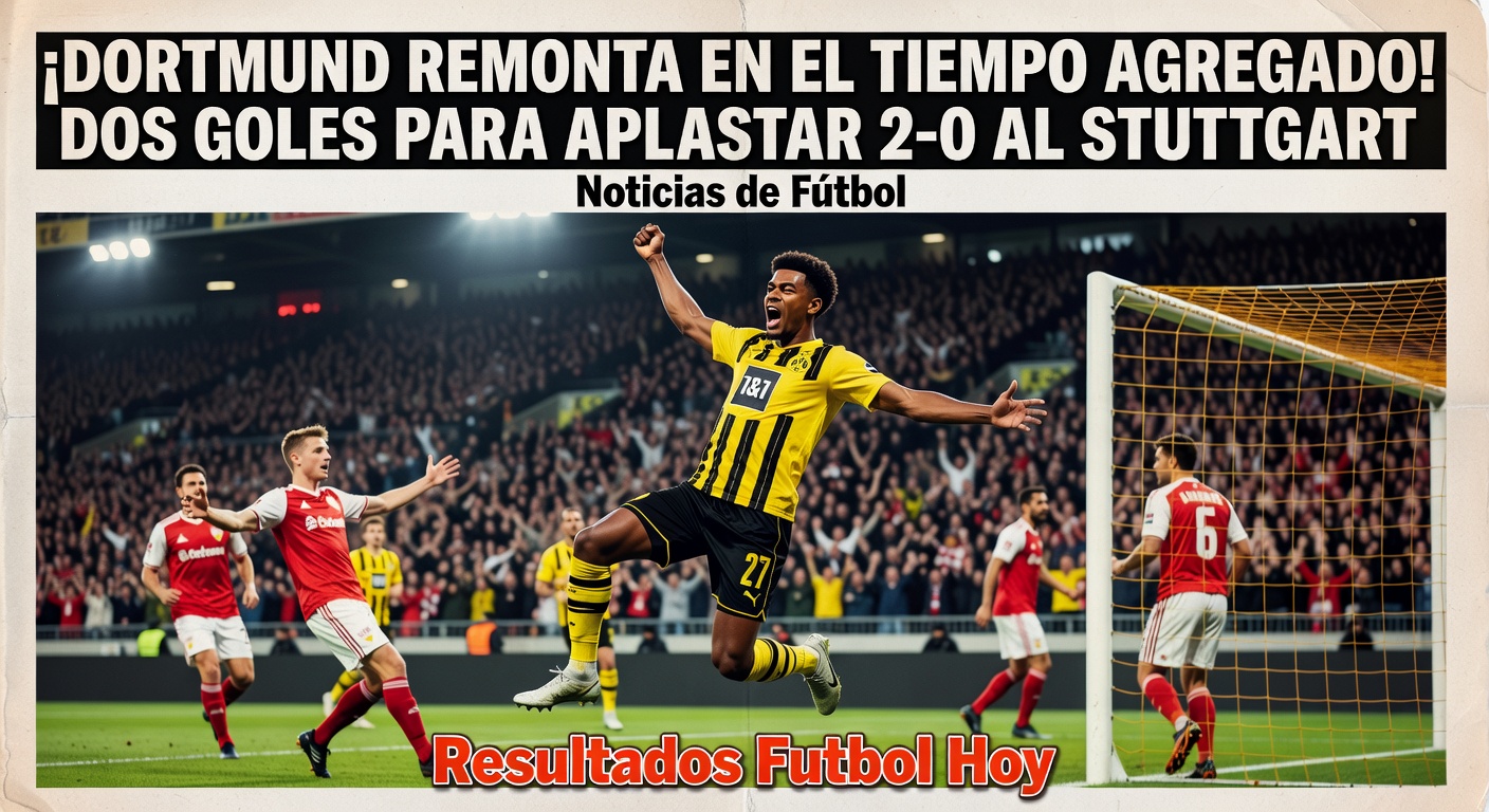 Dortmund Score Twice in Stoppage Time to Beat Stuttgart 2-0 (The Star, 4 hours ago)