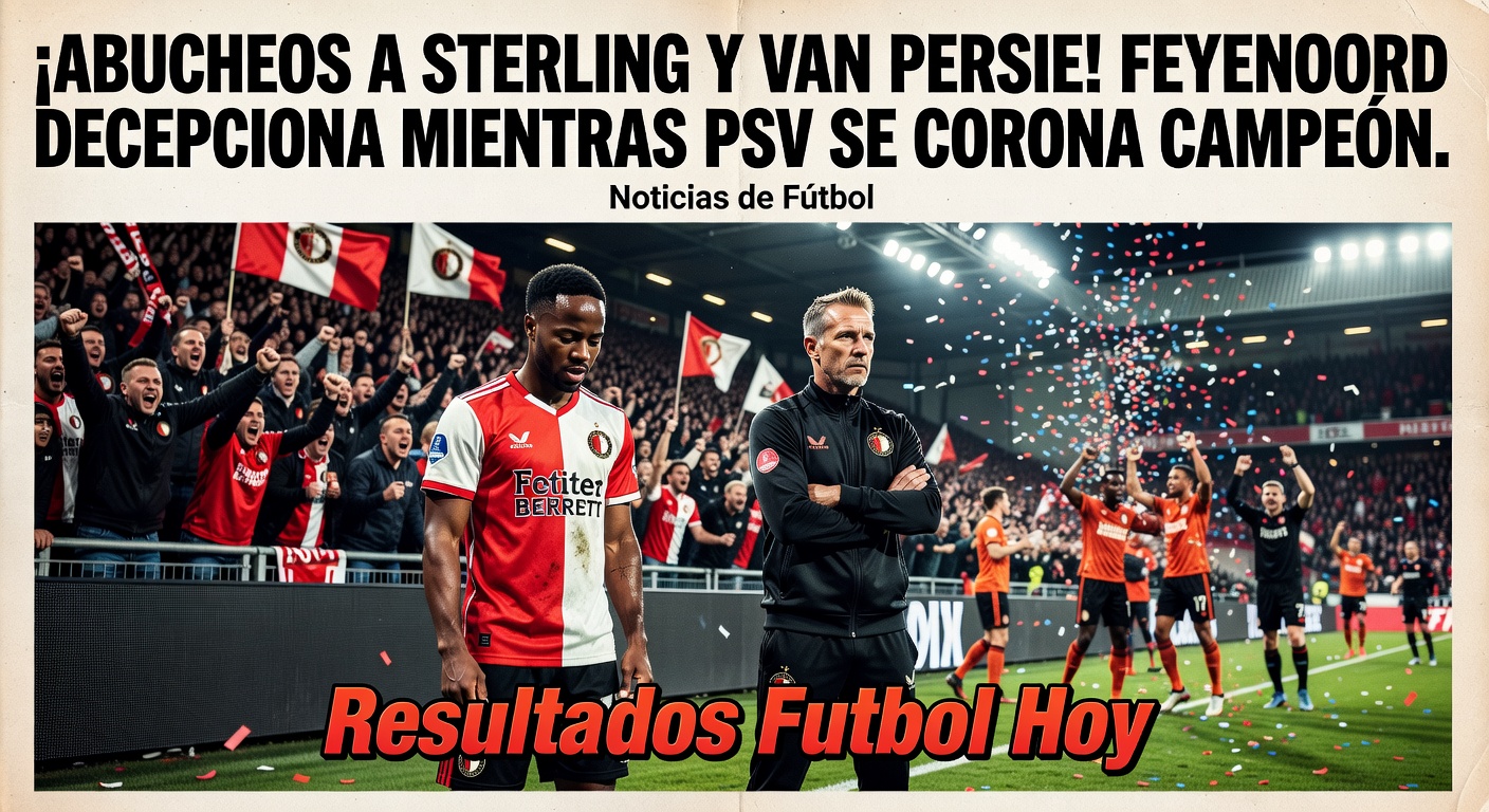 PSV Eindhoven clinch Eredivisie title as Feyenoord fans boo Raheem Sterling and Robin van Persie (ESPN)