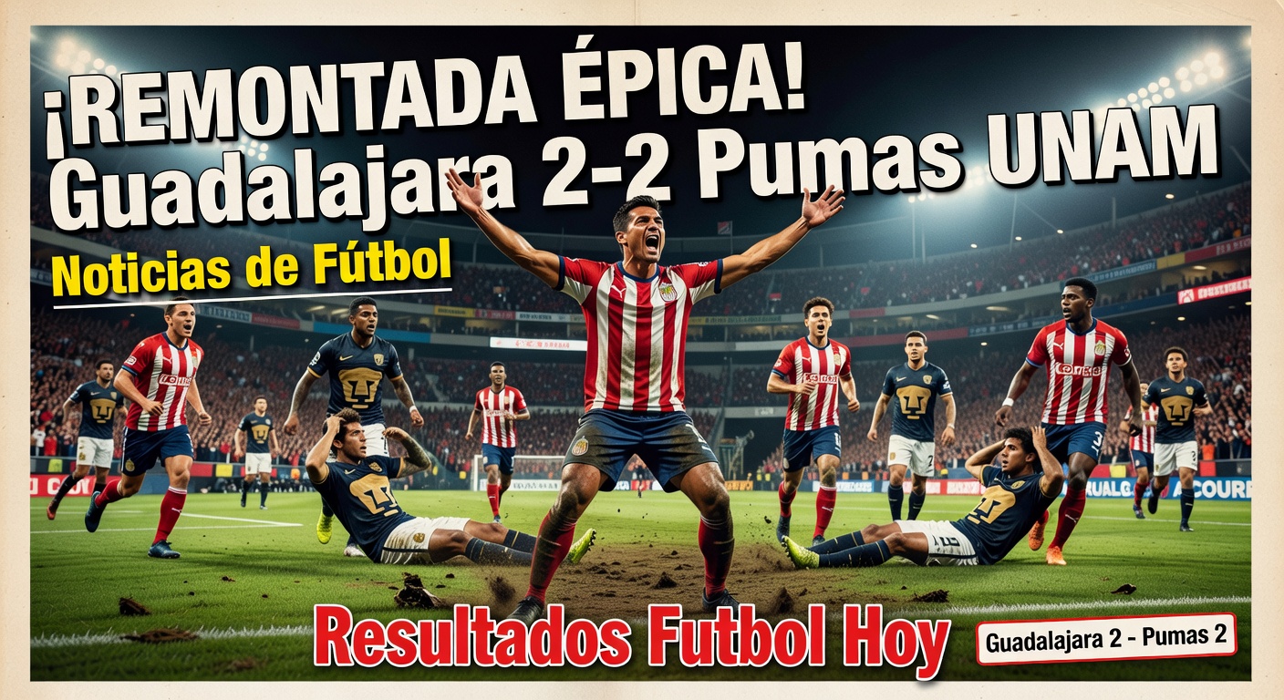 Guadalajara 2-2 Pumas UNAM (Liga MX Clausura)