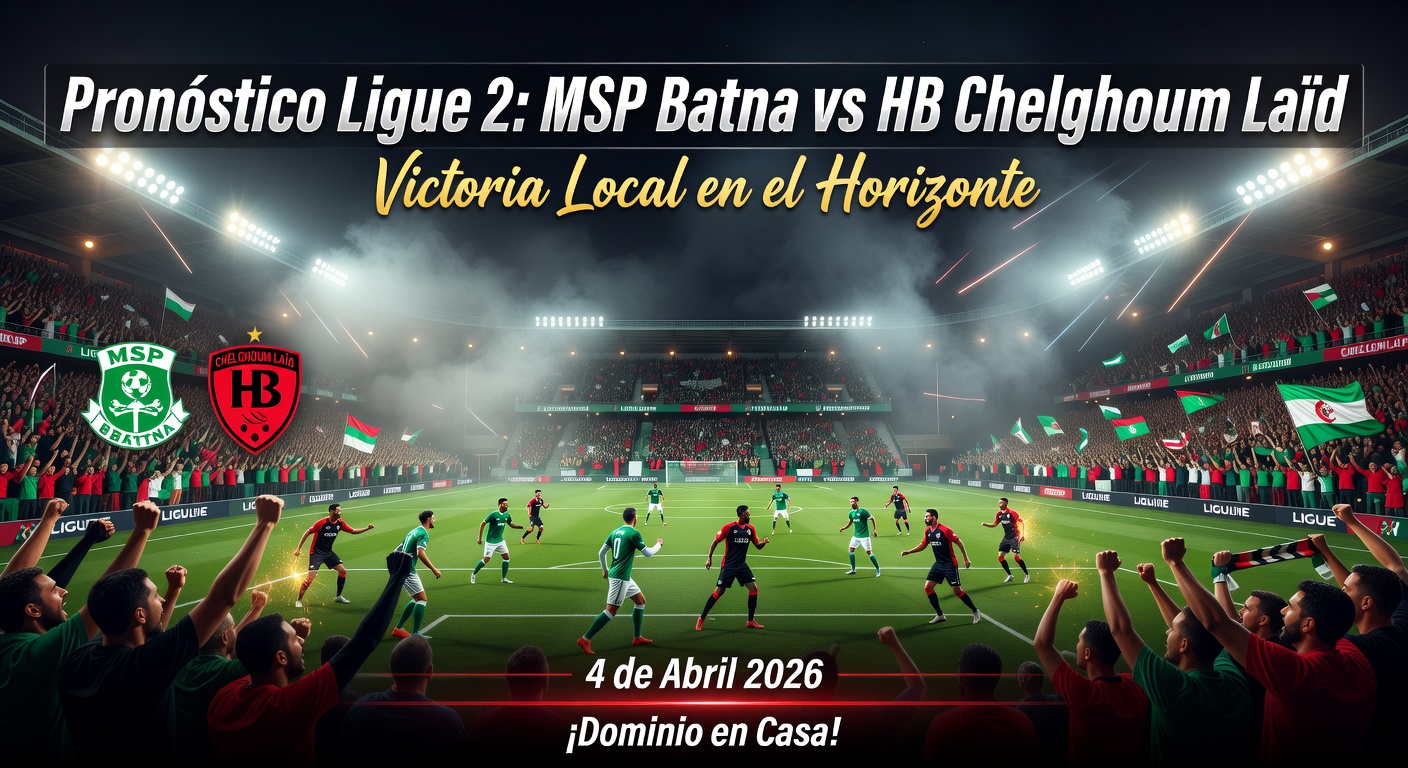 MSP Batna vs HB Chelghoum Laïd Pronóstico / Prediction