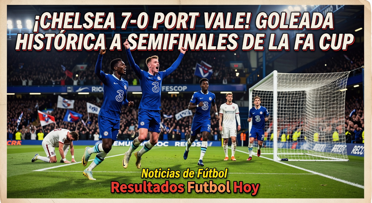 Chelsea Demolish Port Vale 7-0 to Reach FA Cup Semi-Finals (CFC Chronicle via X, yesterday)