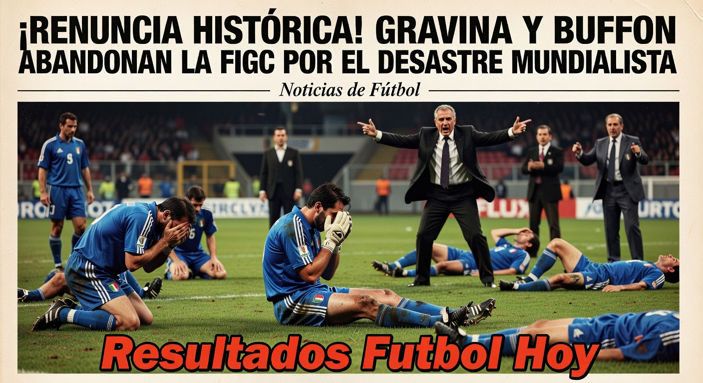 Italian FA head and Buffon resign over World Cup failure