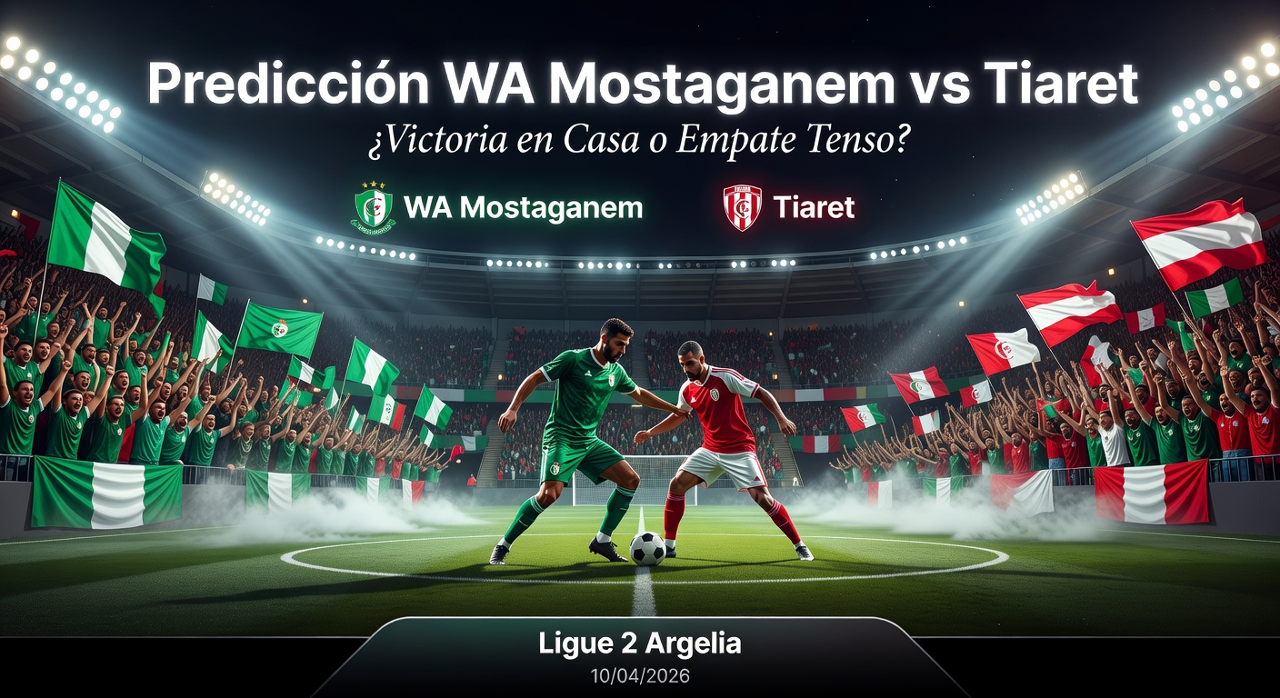 WA Mostaganem vs Tiaret Pronóstico / Prediction