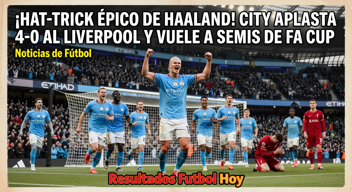 Erling Haaland Nets Hat-Trick as Man City Thrash Liverpool 4-0 in FA Cup Quarter-Final (ESPN, recent)