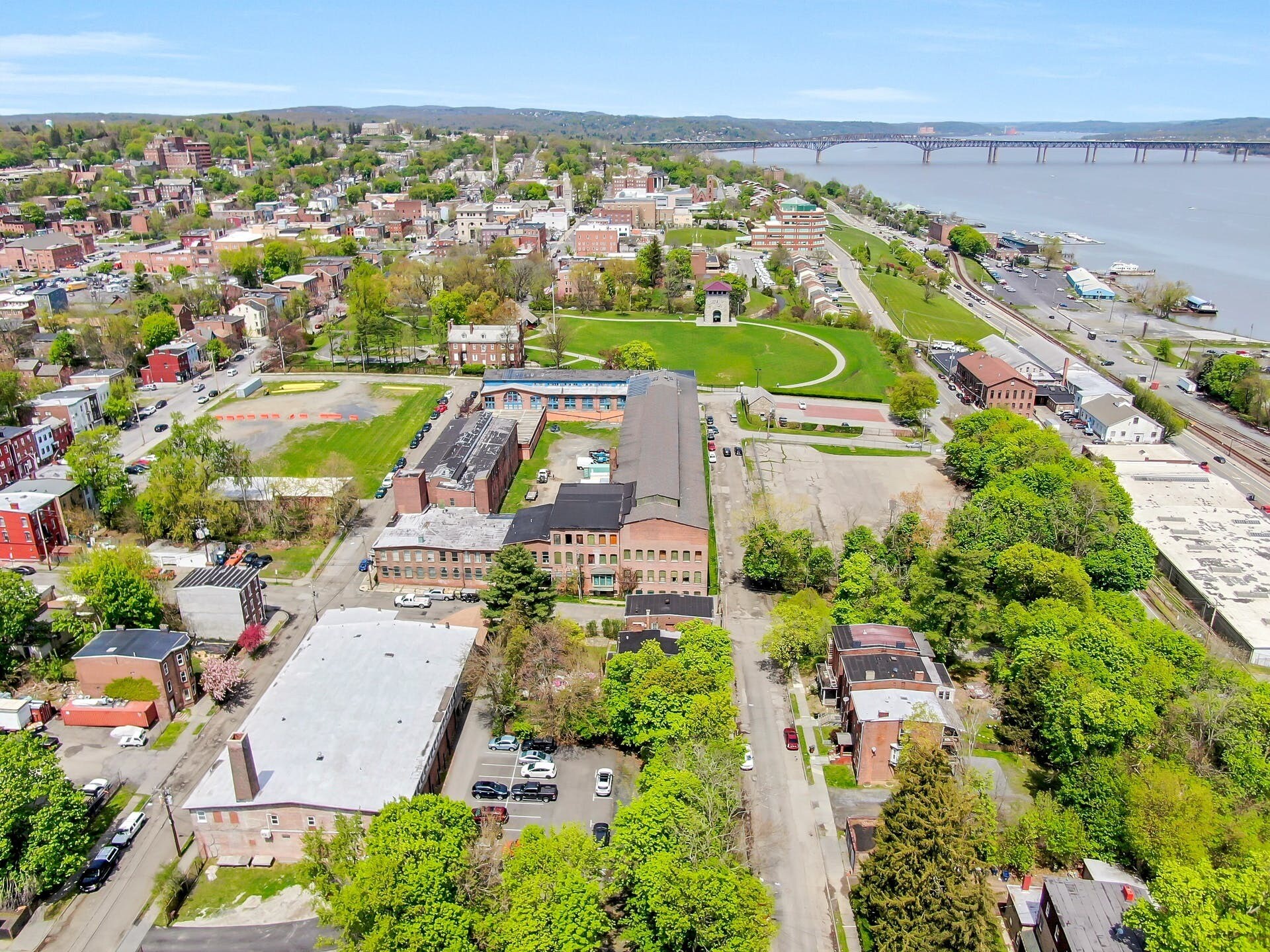 Aerial photograph of 24–42 Johnes Street, Newburgh, New York