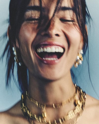 Spontaneous Joy in Gold and Pearls