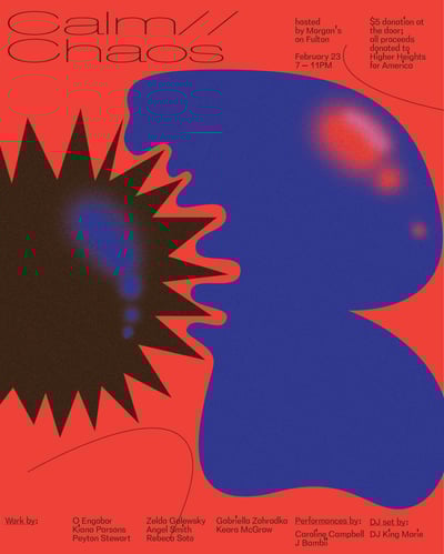 Calm // Chaos Abstract Event Poster