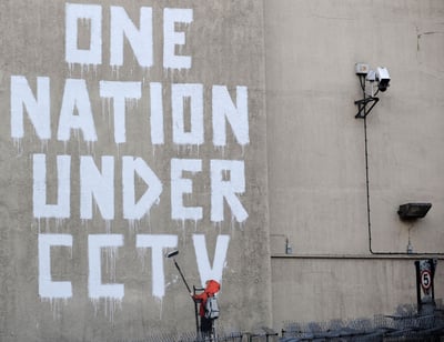 One Nation Under CCTV Banksy Street Art