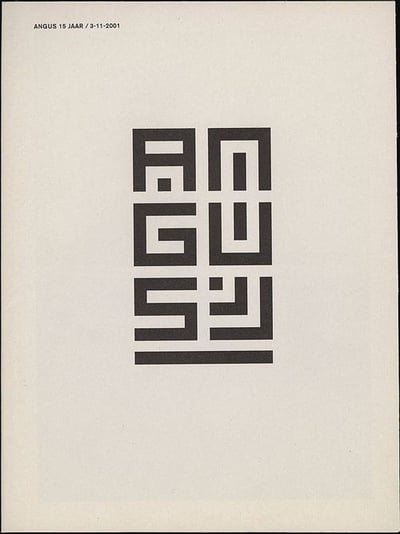 Angus 15 Jaar Minimalist Geometric Poster