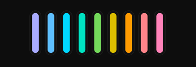 Vibrant Rainbow Pill Bar Sequence