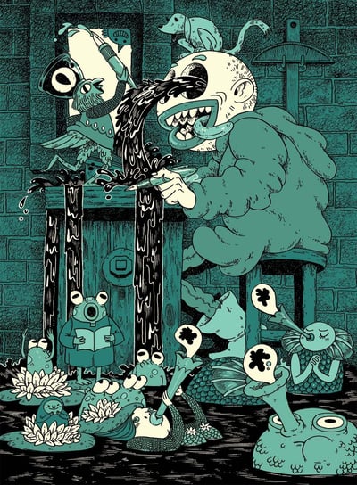 The Ink Fountain's Surreal Ritual